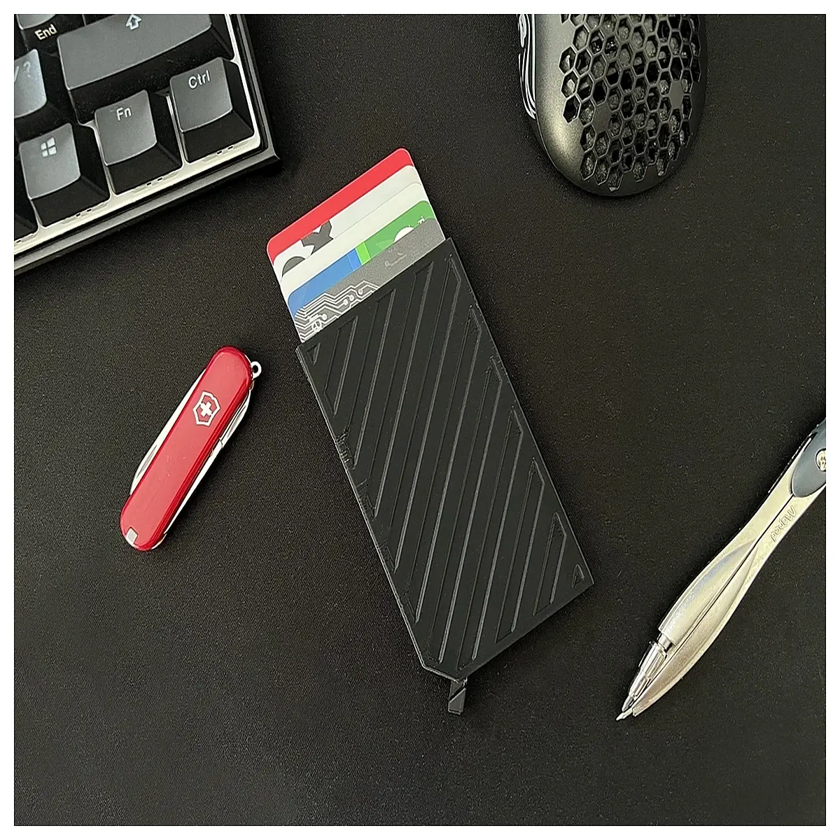 auto up wallet with card printer instant print holder portable travel money organizer