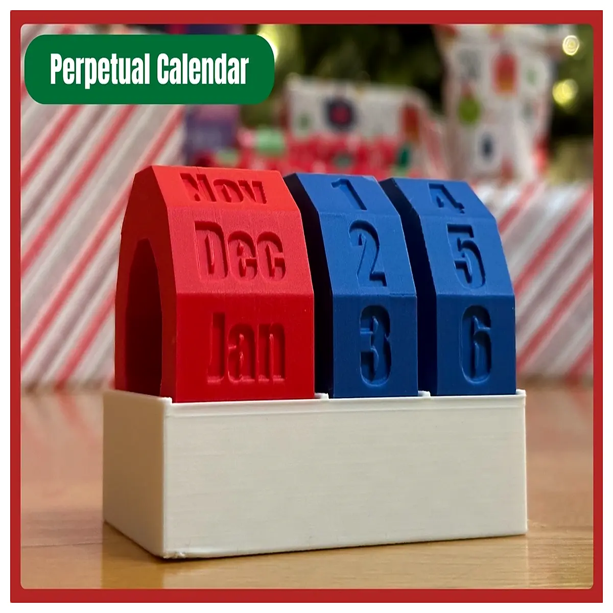 Perpetual Calendar Wall Calendar Desk Decor Anniversary Gift Long Lasting Calendar Timekeeping Display Him Her