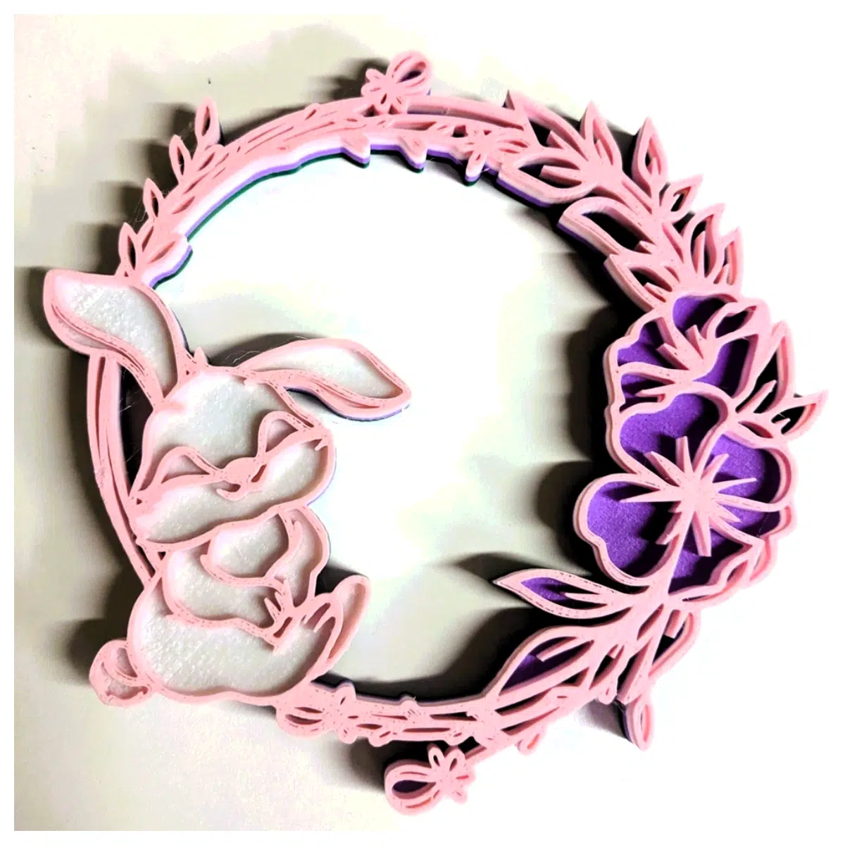 easter bunny wreath door decor spring holiday home decoration
