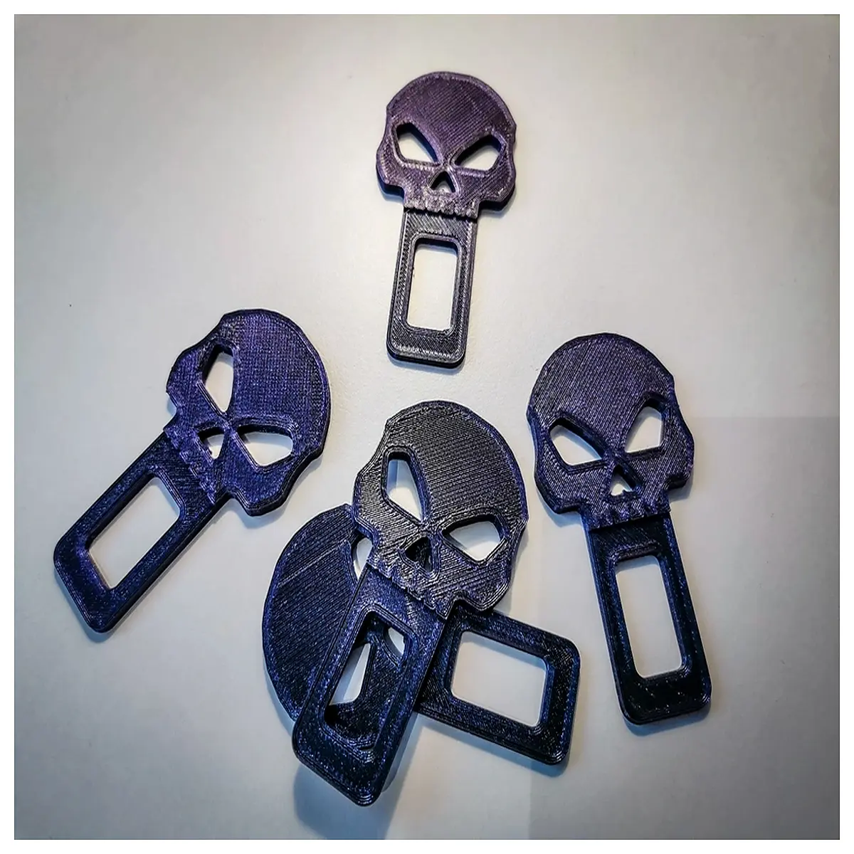 skull seatbelt buckle alarm stopper safety warning clip car interior accessory anti drowsiness alert device