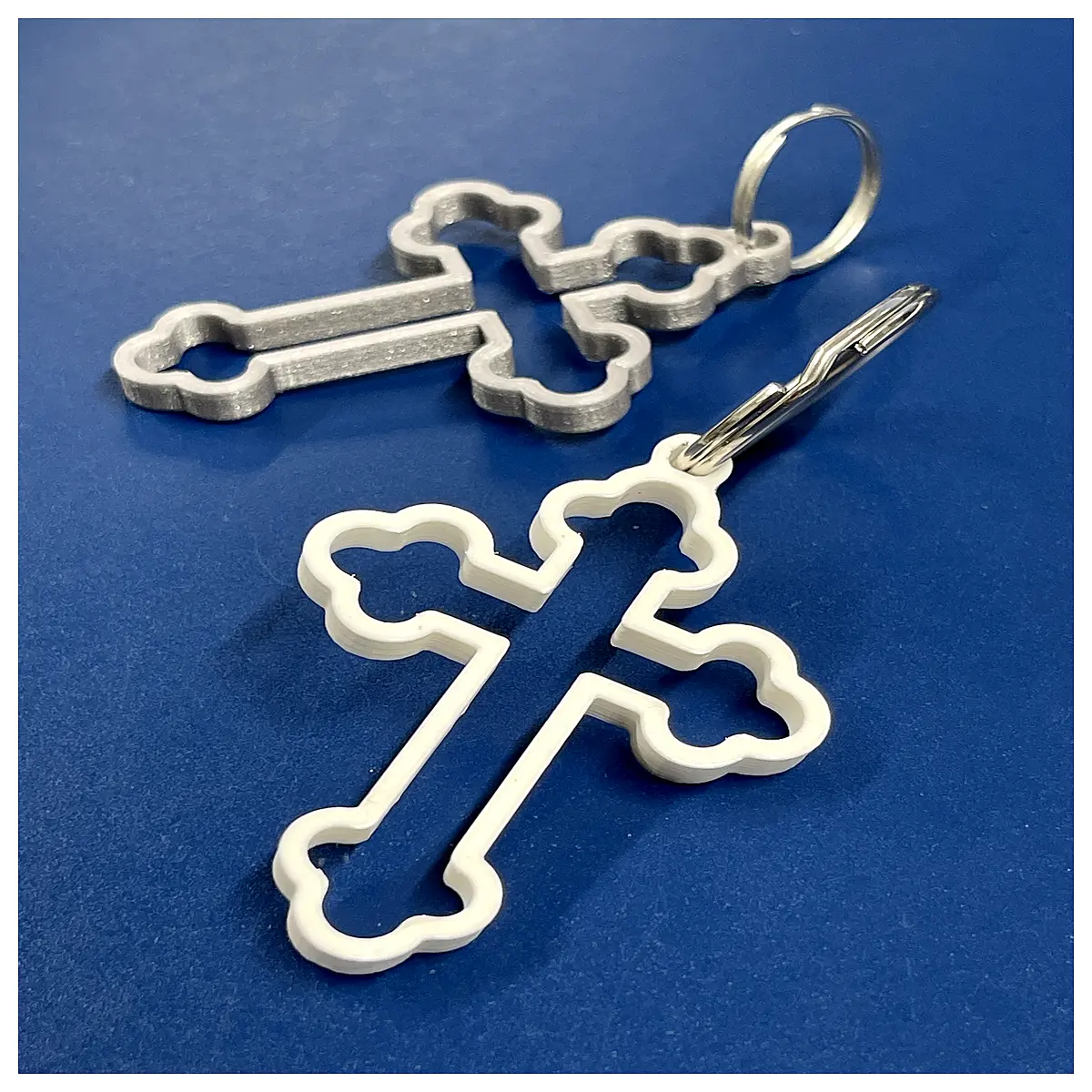 Empty Orthodox Cross Keychain Religious Decor Faith Charm Christian Gift Memorial Keepsake Jesus Cross Accessory