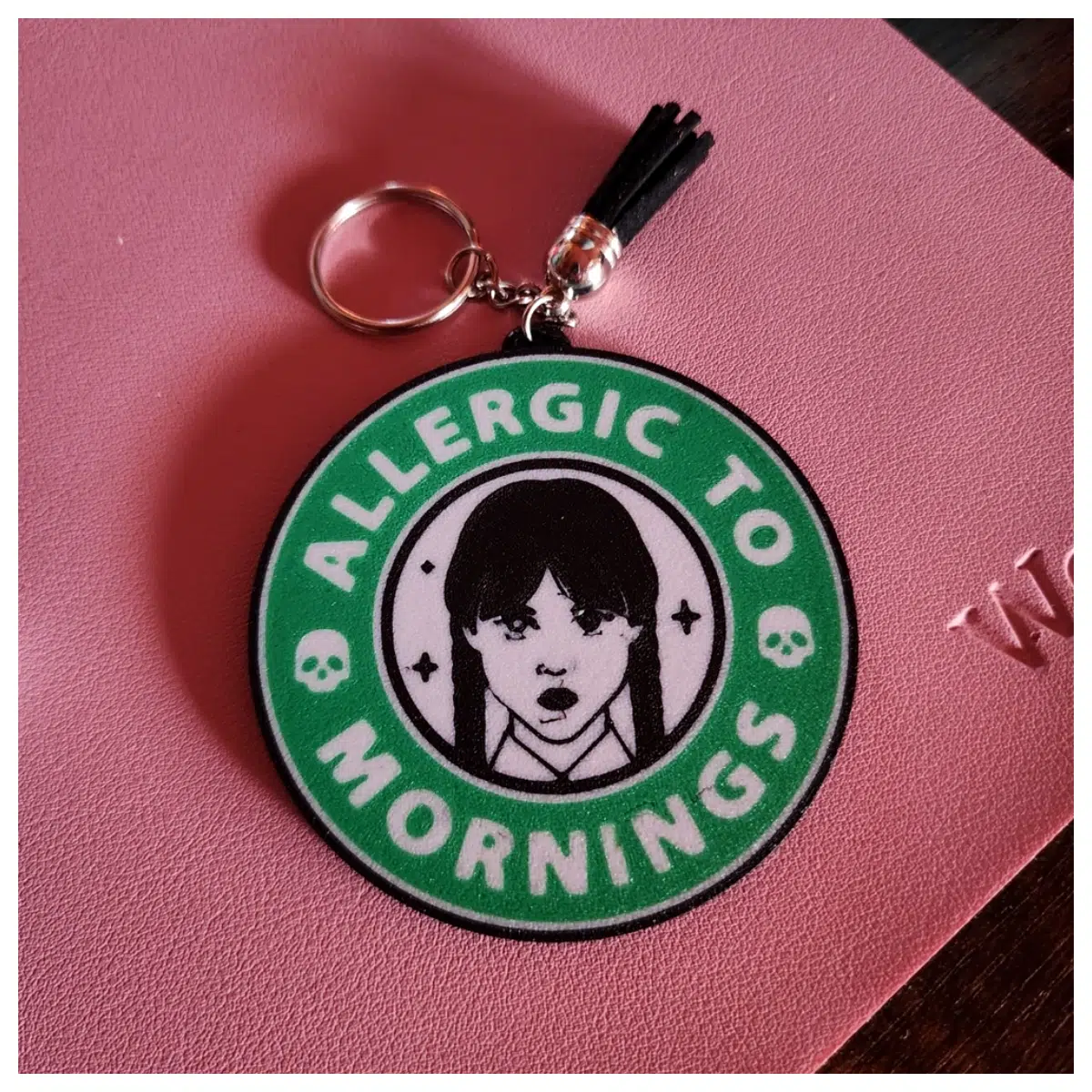 Wednesday Keychain Anime Accessory Addams Family Charm Horror Show Collectible Fun Gift