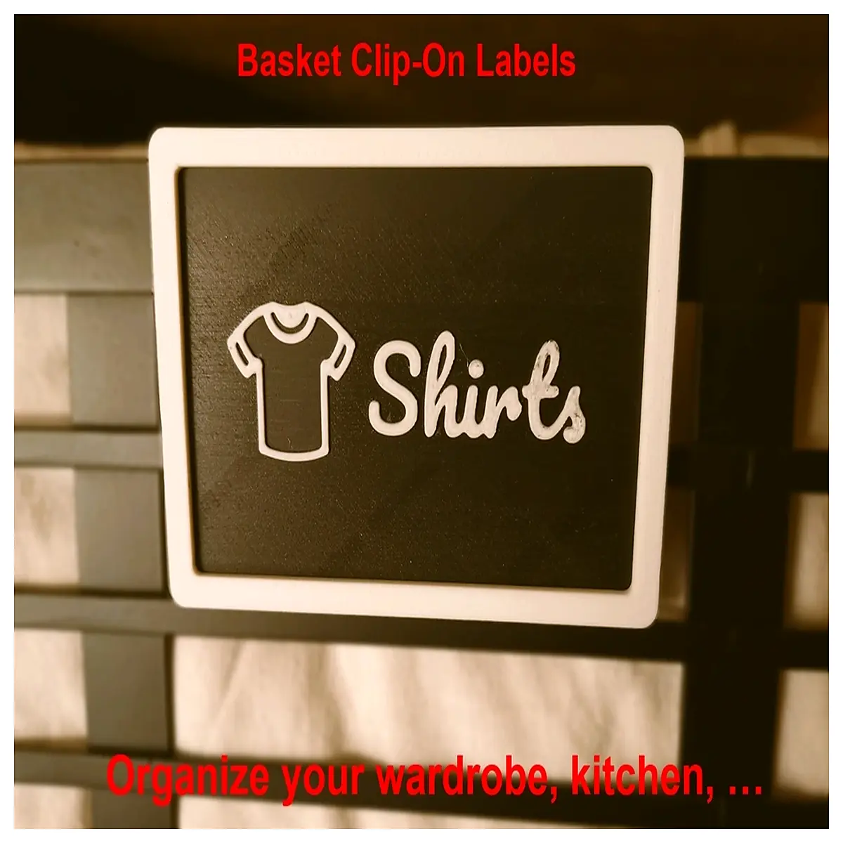 basket organizer clips labels for pantry storage bins fridge basket markers