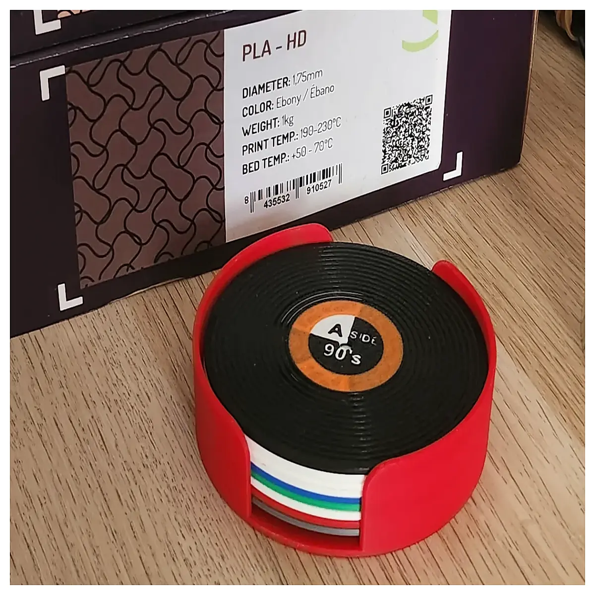 vinyl record coasters set music lover decor anti slip cork table protectors for home bar