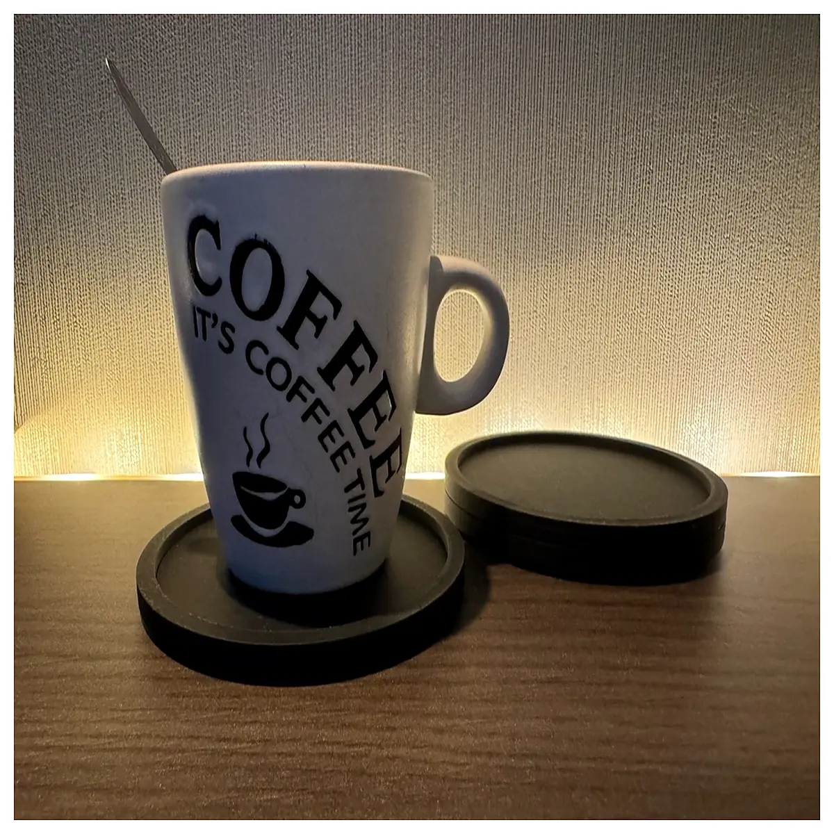 minimalist stackable coasters set modern home decor drink protection non slip table mats
