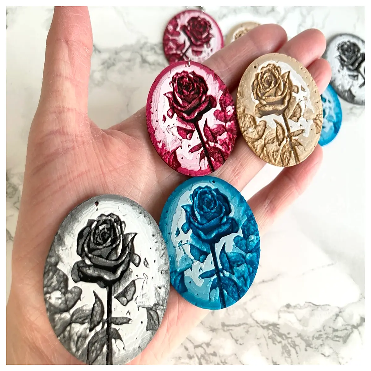 Rose Sketch Earrings Women s Style Drawing Earring Minimalist Fashion Elegant Accessories Girl Best Friend