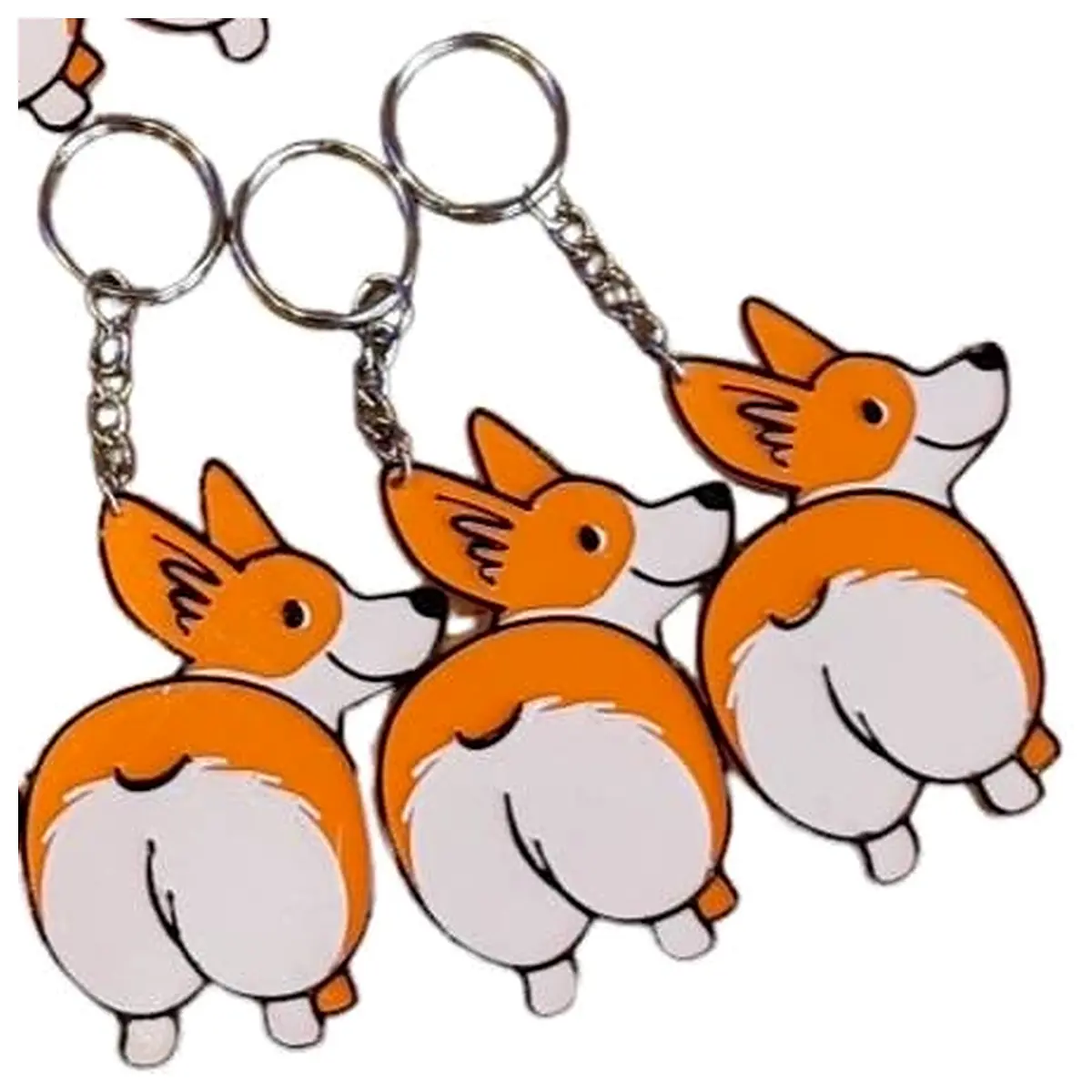 Corgi Pembroke Keychain Charm 3 s Available Cute Pet Memorial Keyring Decoration Accessory