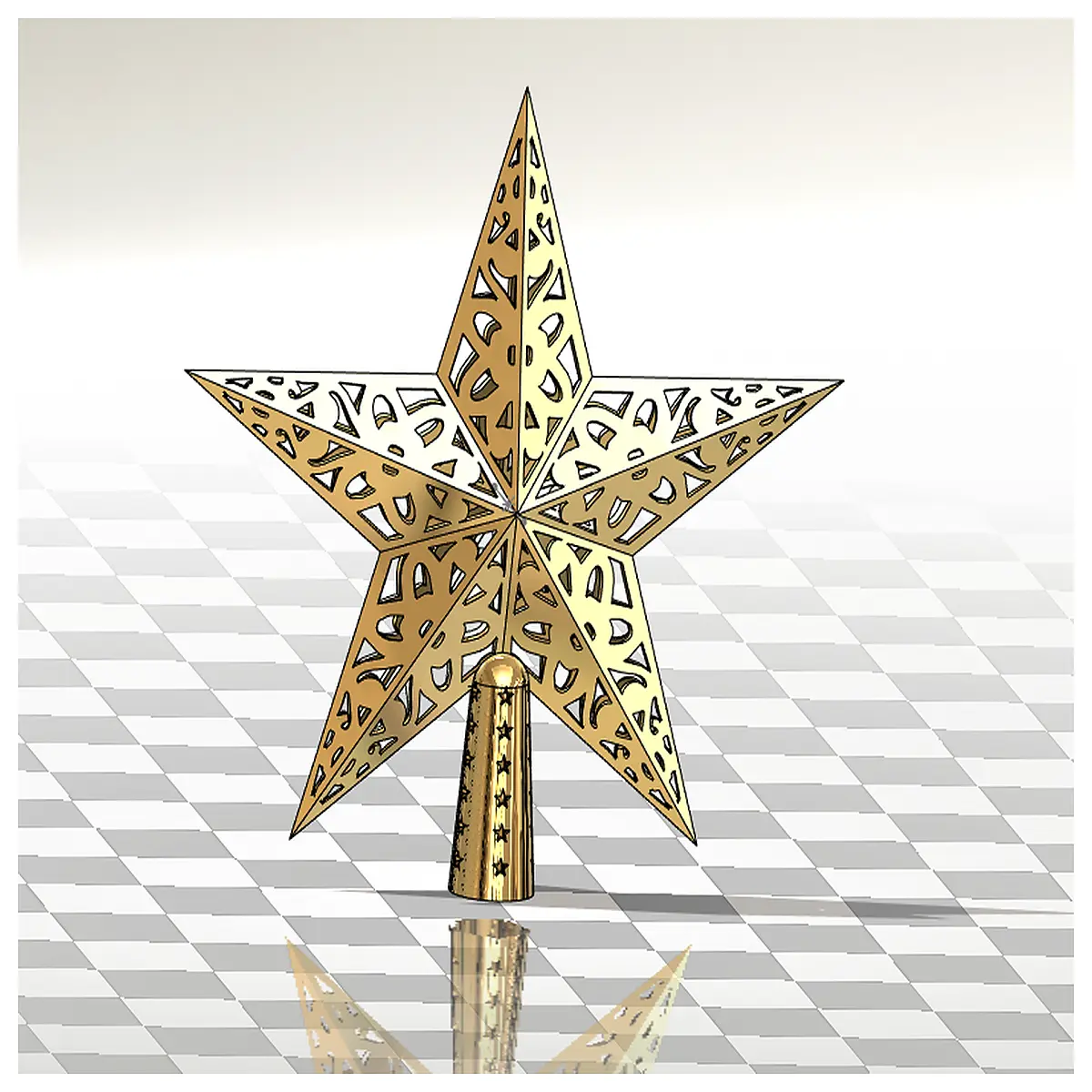 Star Christmas Tree Ornament Festive String Lights Christmas Decoration Top Decor Xmas Tree Accessories Festive Decorations