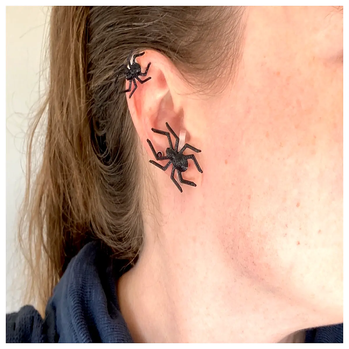 Spider Earrings Women s Style Creative Earrings Black Silver Spider Shape Decoration Trendy Fashion Girl Gift