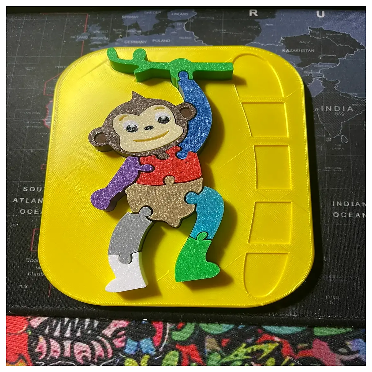 Monkey Jigsaw Puzzle Kids Puzzle 36 Piece Brain Teaser Educational Toy for Toddlers Early Learning Game
