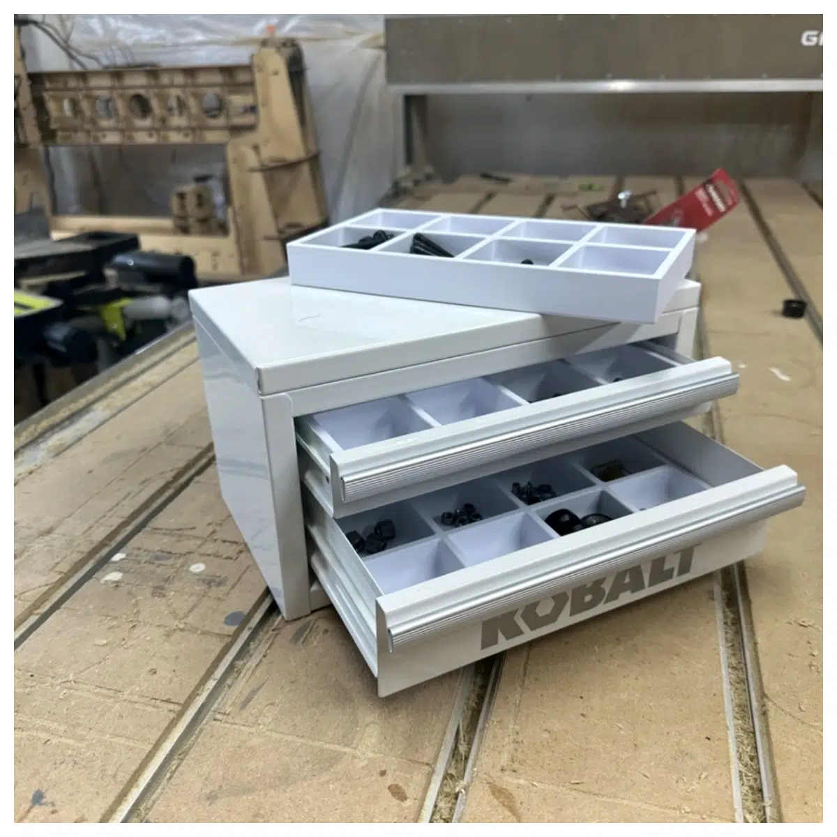 KOBALT Mini Tool Box Organizer Compact Tool Storage Box DIY Projects Home Organization Multi Purpose Storage Container