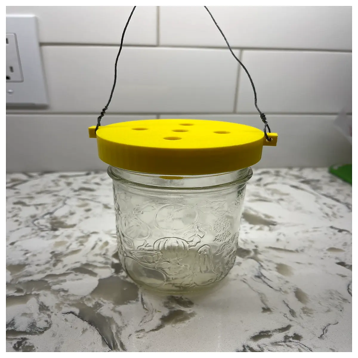 Wide Mouth Glass Bee Trap Beehive Lure Outdoor Garden Control Yellow Hornet Capture Bee Swarm Trap