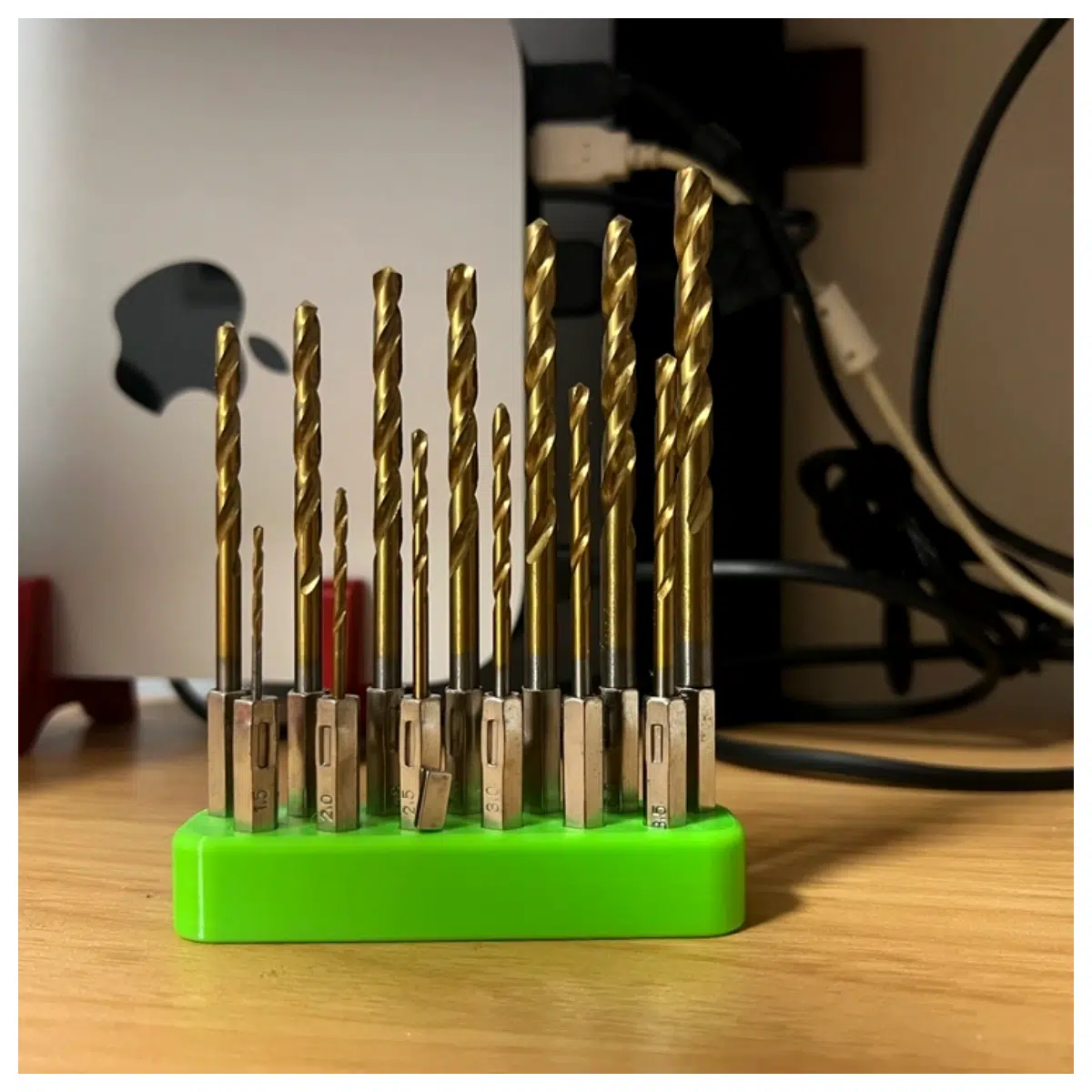 drill bit organizer box magnetic storage case for power tools workshop cabinet