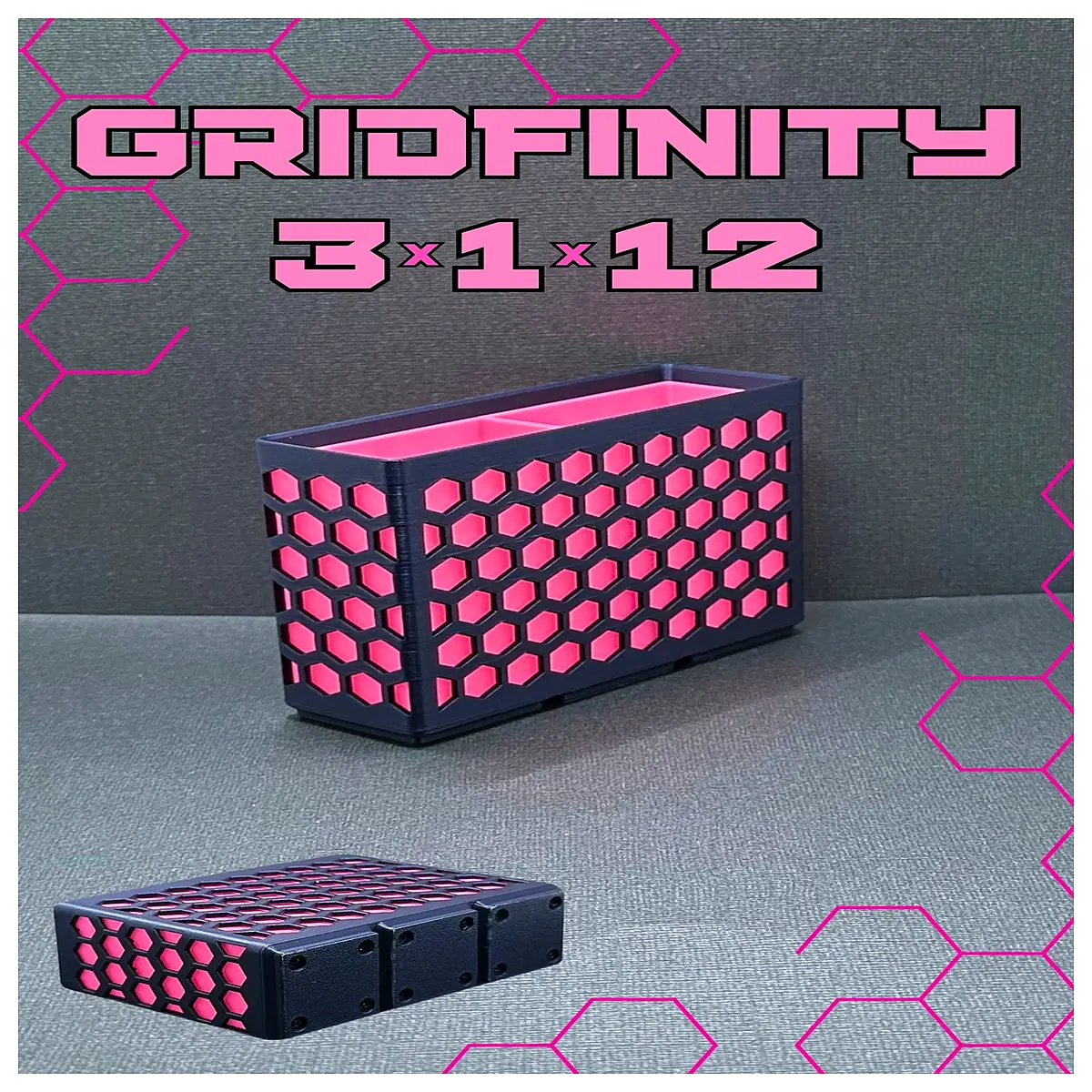 gridfinity modular storage hex dividers 1x3x12 insert organizer bins for workbench parts sorting small hardware