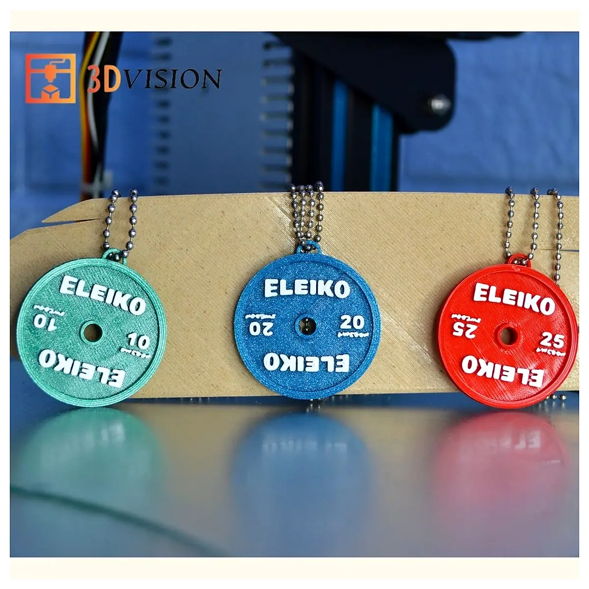 Eleiko Dumbbell Plate Keychain Gym Training Accessory Compact Carry Small Weight Plate Keyring Fitness Decoration