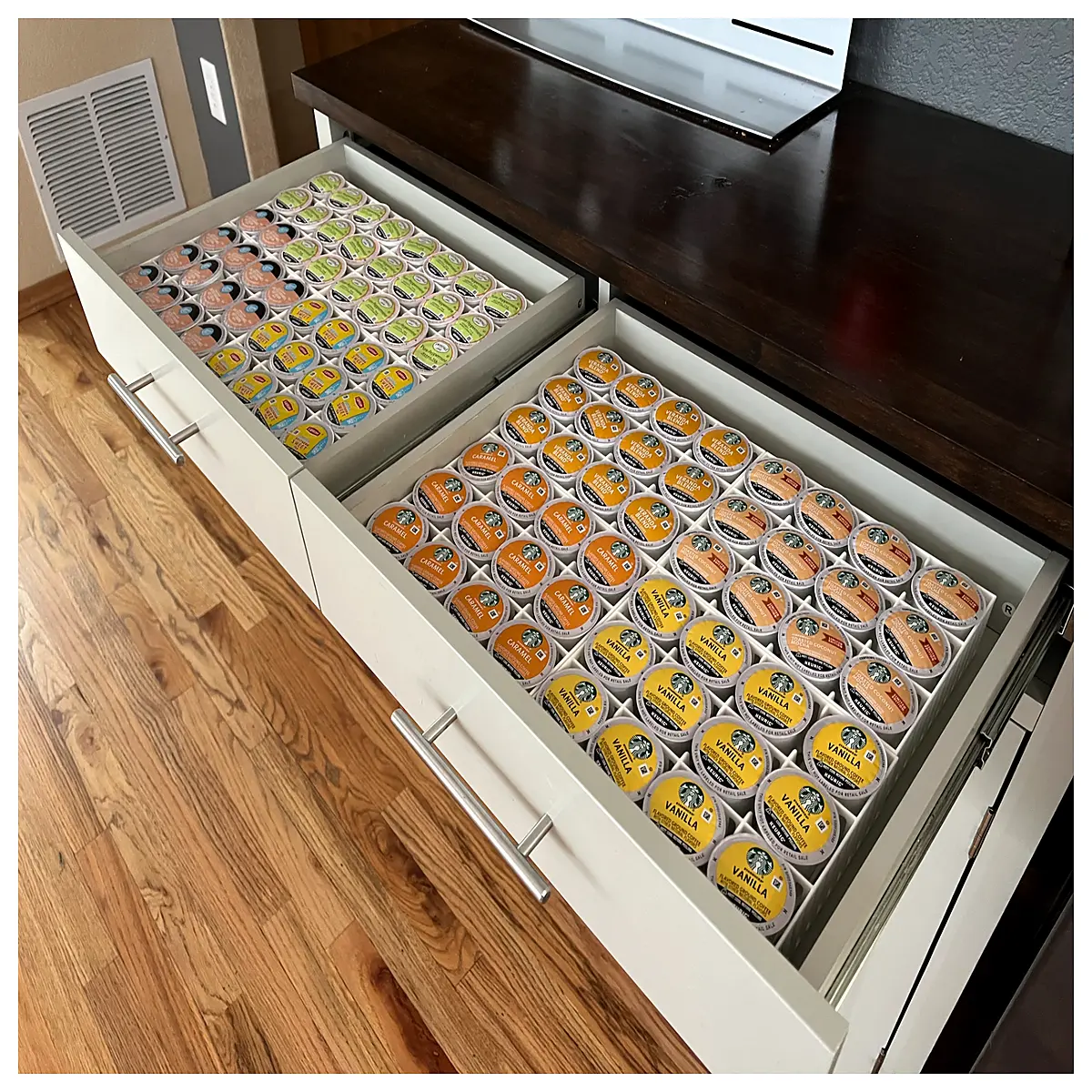 k cup pod organizer drawer insert for keurig coffee machine storage