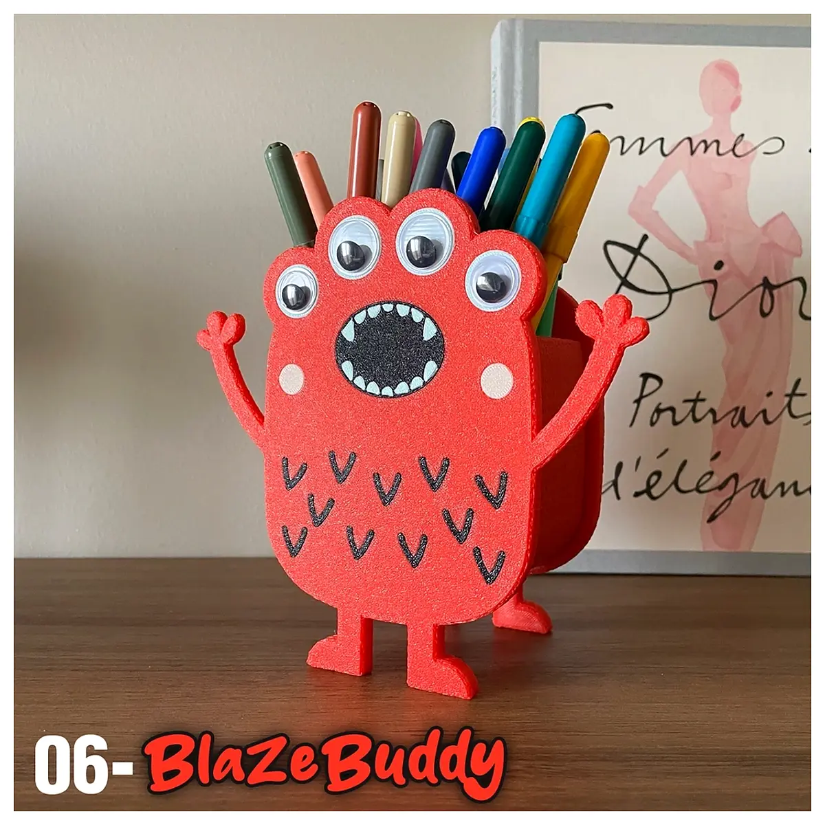 BlazeBuddy Pen Holder Organizer Student Backpack Accessories Pen Case Office Study Supplies Multi Function Pencil Case