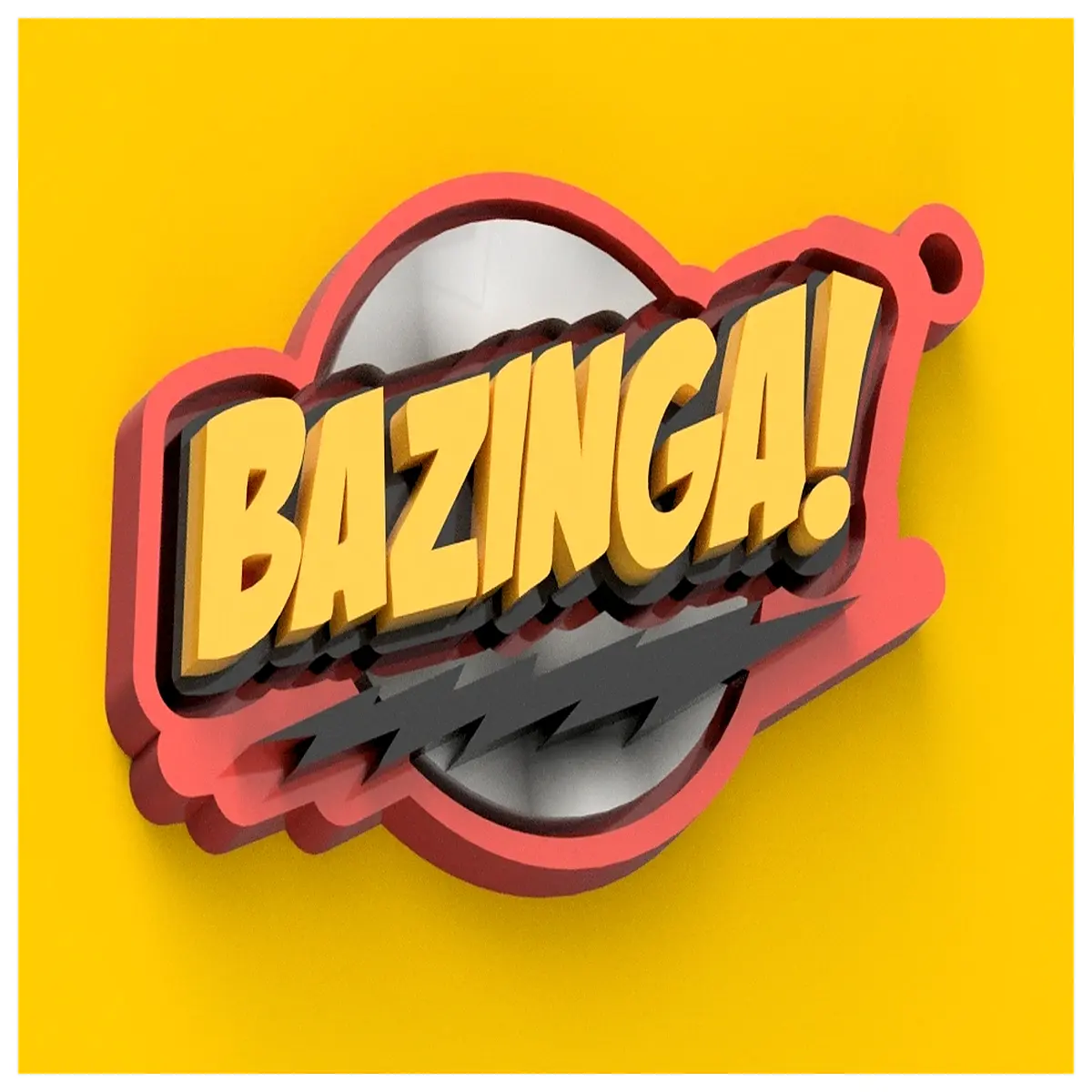 bazinga keychain funny quote friends