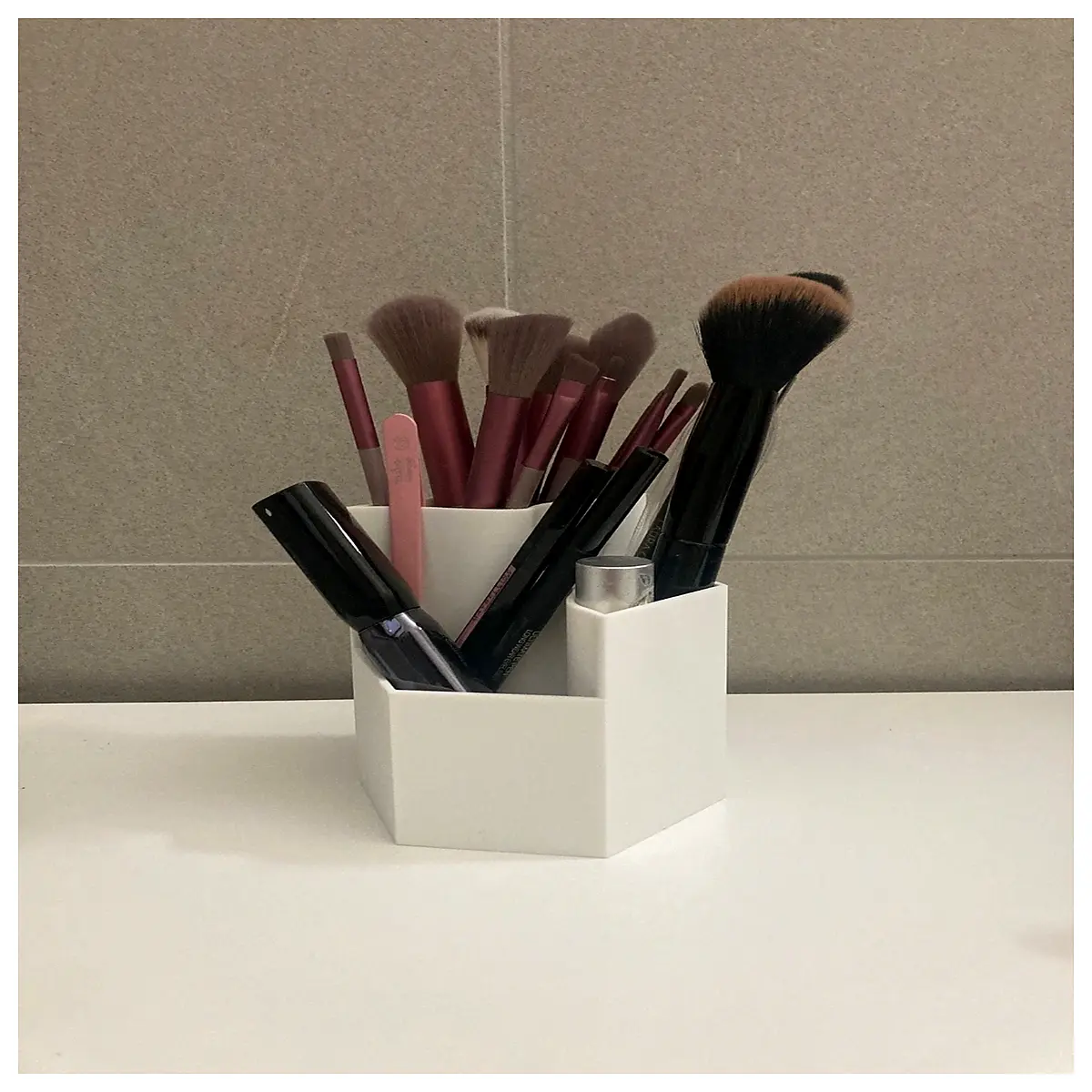 Makeup Organizer Box Multi Function Storage Desktop Organizer Cosmetic Jar Holder Small Parts Organizer Bathroom Storage Container Storage Box