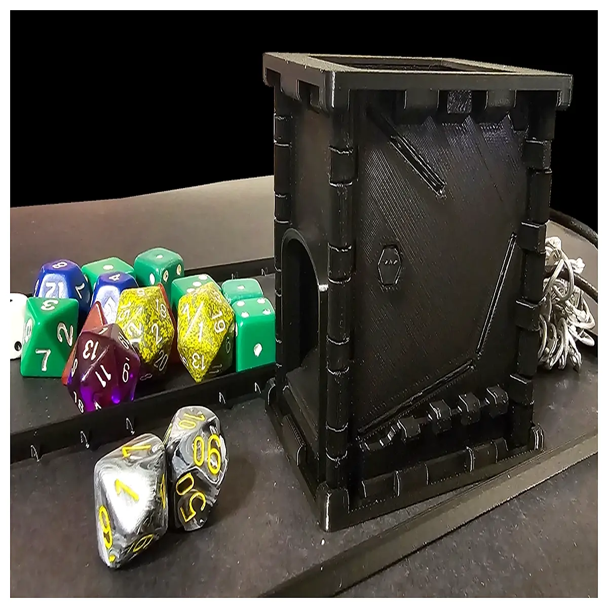 Mini Foldable Dice Tower Card Set Emergency Dice Tower Tabletop Game Accessories Dice Toys Brain Teaser Gift Ideas