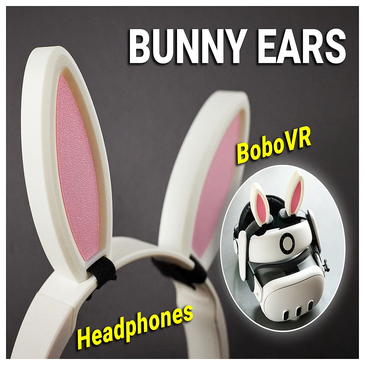 Cute Rabbit Ear Headphone Decoration Rabbit Ear Accessories Audio Parts Anime Merchandise Rabbit Headwear Girl Gift