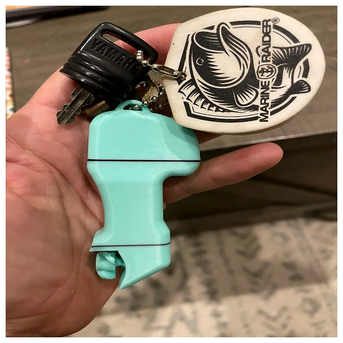 Marine Engine Mount Key Chain Lip Balm Holder Support Boat Accessory Parts