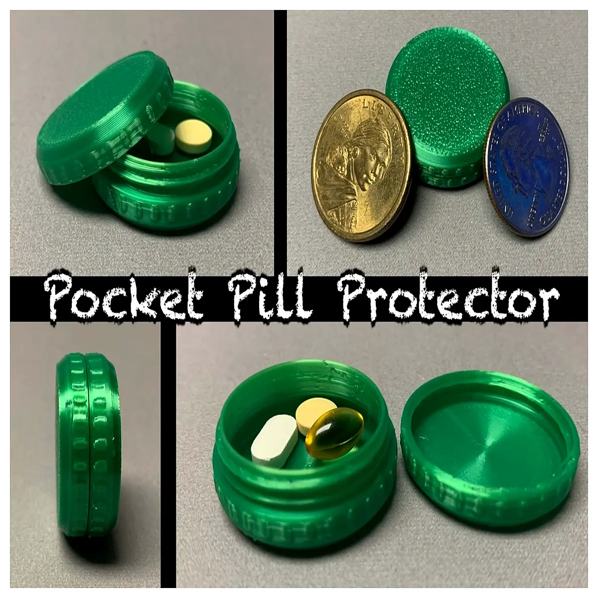 pocket pill organizer travel case small capsule holder portable medication dispenser