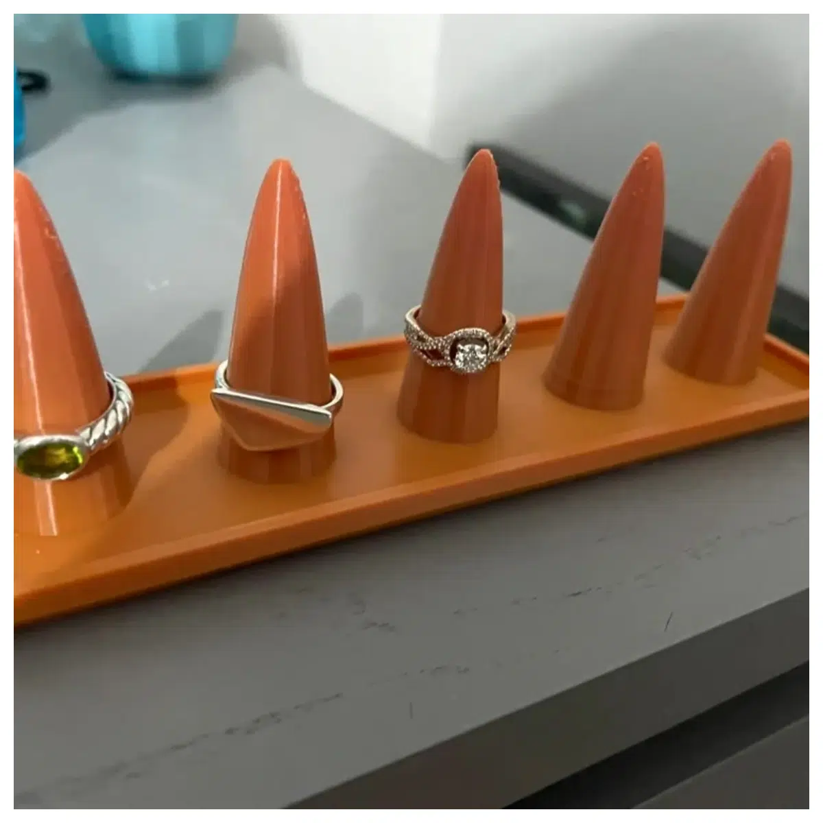 5 Ring Holder Display Stand Jewelry Organizer Ring Stand Showcase for Rings for Collection Display