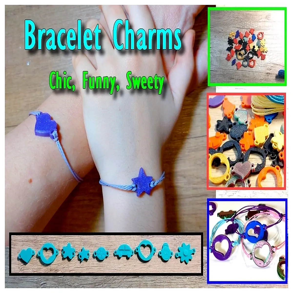 Happiness Joy Bracelet Charm Jewelry Accessories Gift Blessing Bracelet Decoration Emotional Expression Lucky Charm