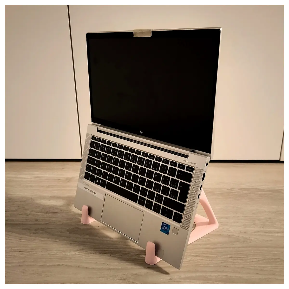 laptop vertical riser for desk organization ergonomic cooling pad holder adjustable height aluminum alloy portable travel accessory