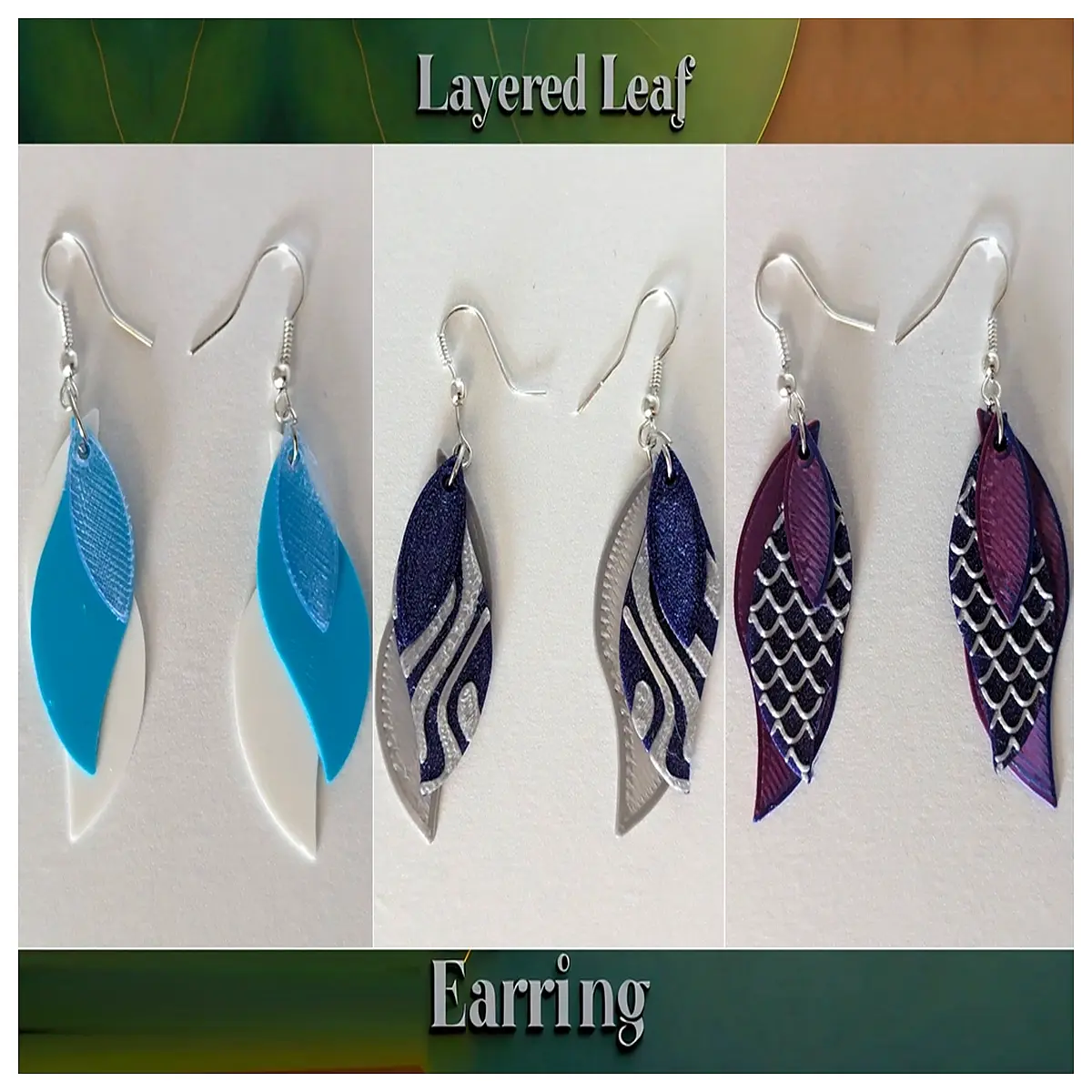 Layered Leaf Earrings Delicate Nature Decor Plant Leaf Design Women s Earring Fashion Jewelry Autumn Gift Idea