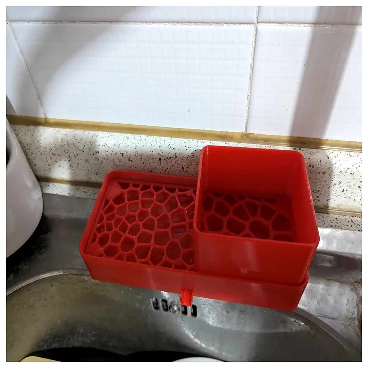 bathroom sponge holder wall mount rack dish drainer organizer