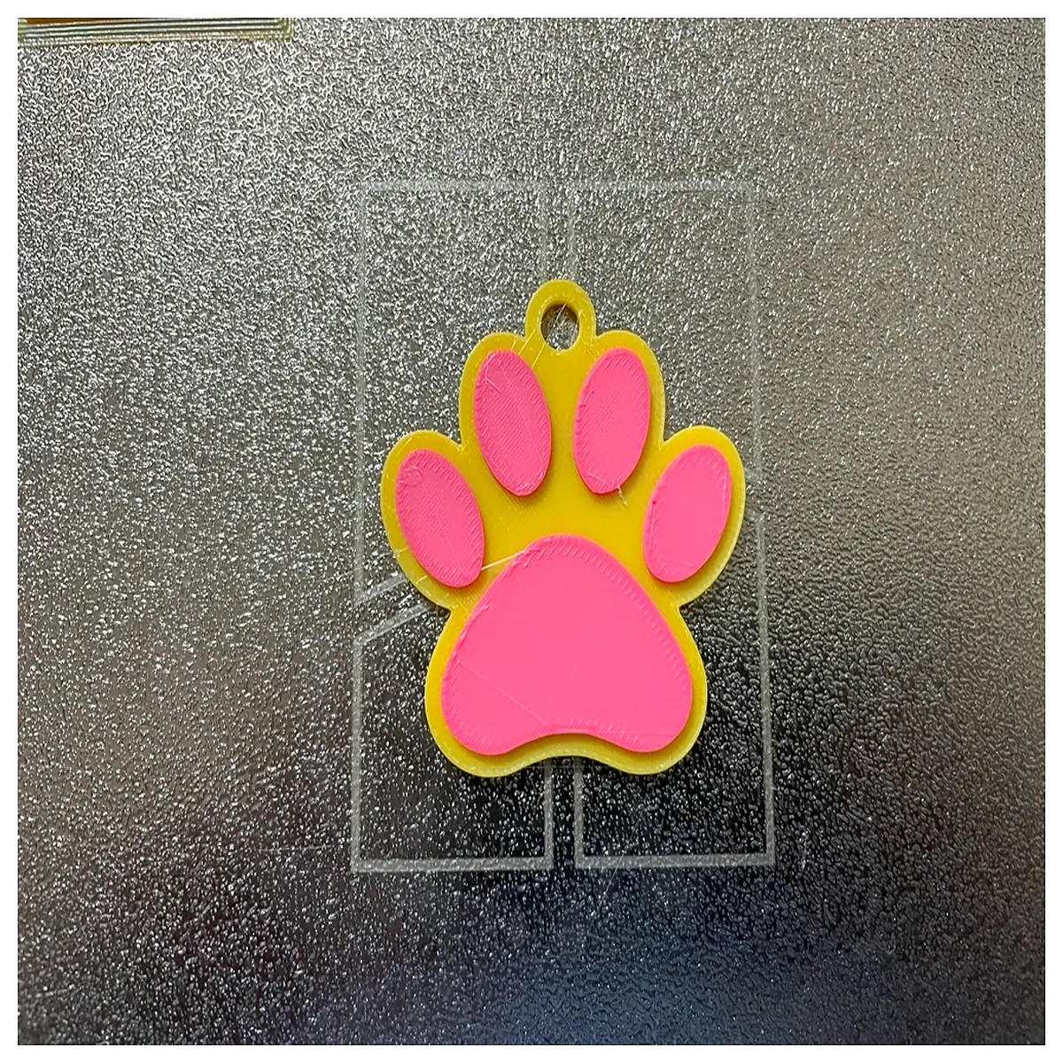 Dog Paw Print Keychain Pet Memorial Dog Gift Keychain Decoration Pet Memorial Keychain
