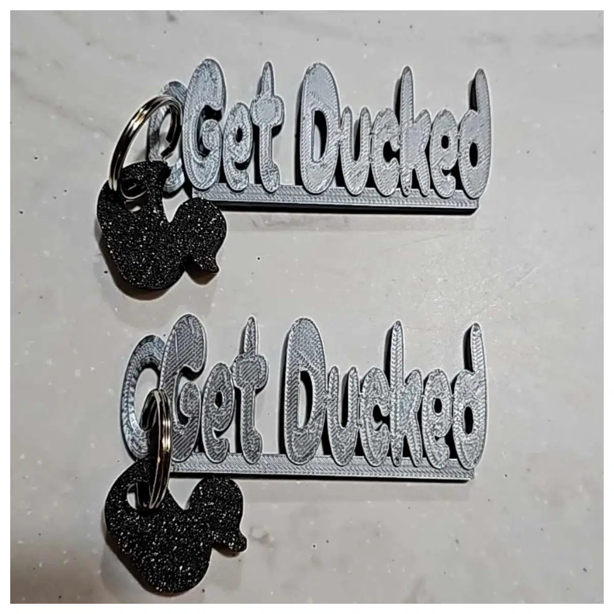 funny scared duck keychain cute startled goose pendant bag charm gag friends novelty animal zipper pull