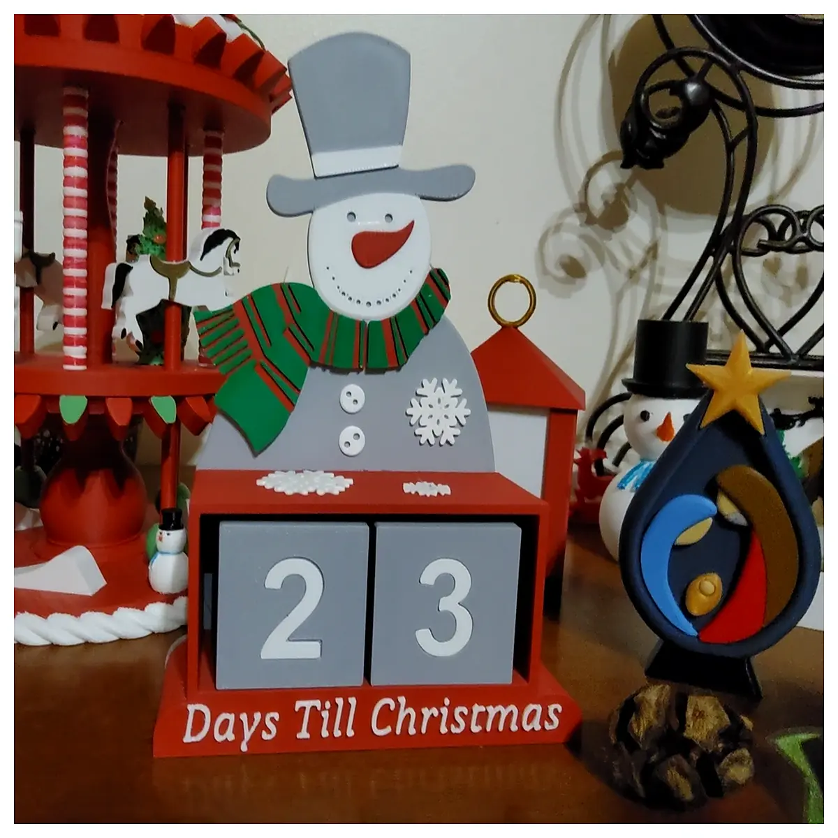 Countdown Snowman Toy Christmas Gift New Year Decoration Kids Festive Activity Fun Snowman Model
