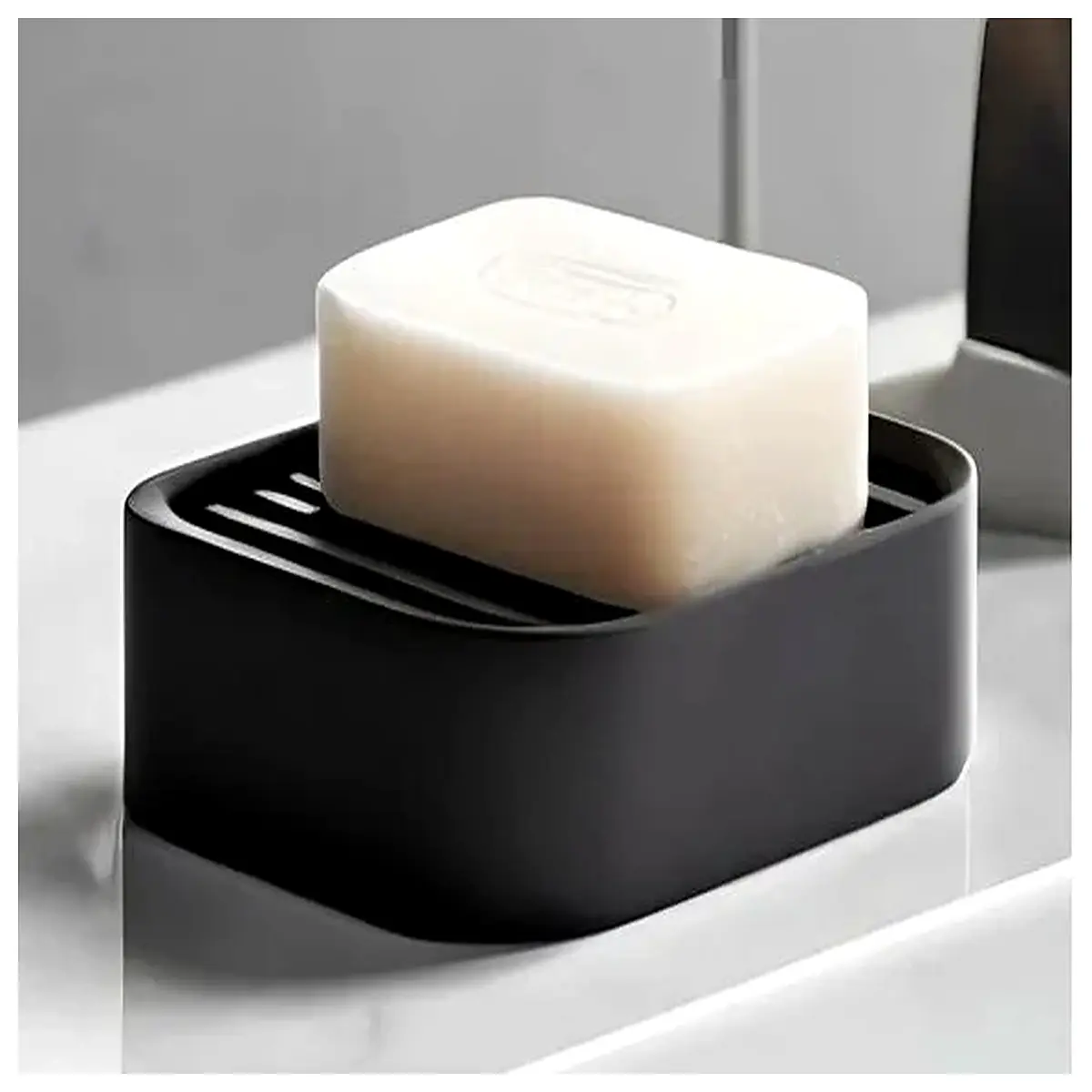modern minimalist soap dish holder bathroom countertop organizer dripless non slip