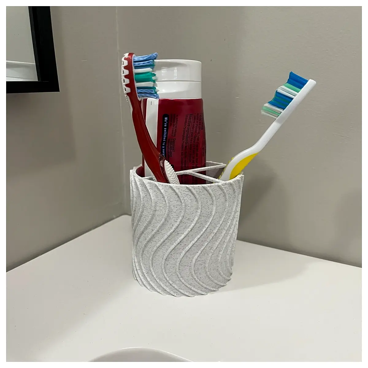 Toothbrush Holder Organizer Bathroom Toothbrush Stand Storage Brush Rack for Oral Care Teeth Cleaning Shelf Multi Function Toothbrush Holder