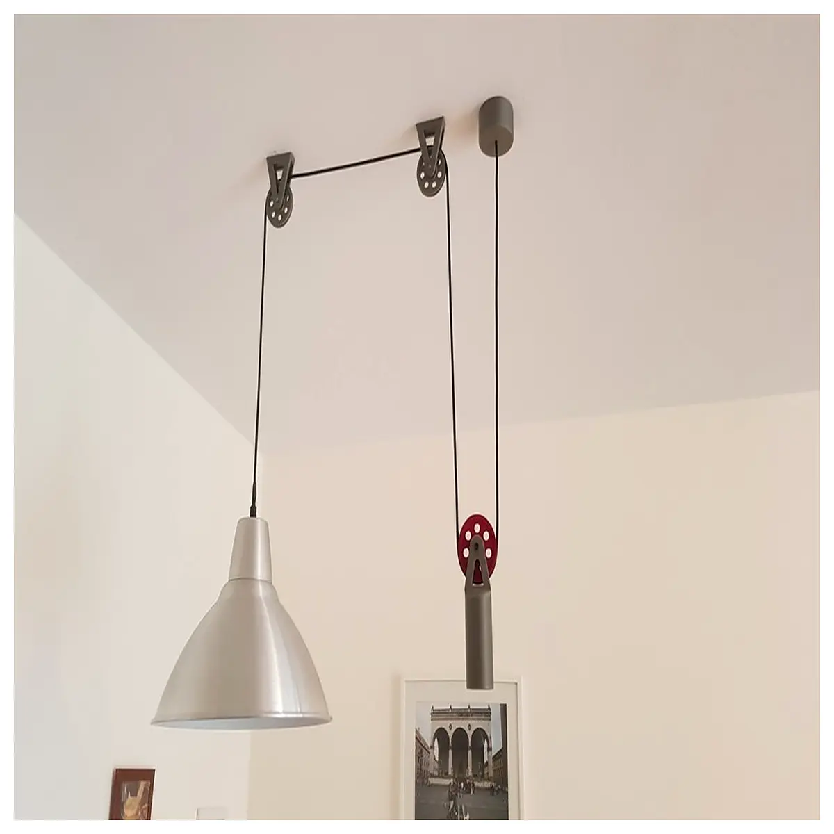 Pulley Rotating Spotlight Indoor Lighting Decorative Hanging Modern Simple Bedroom Living Room Lighting