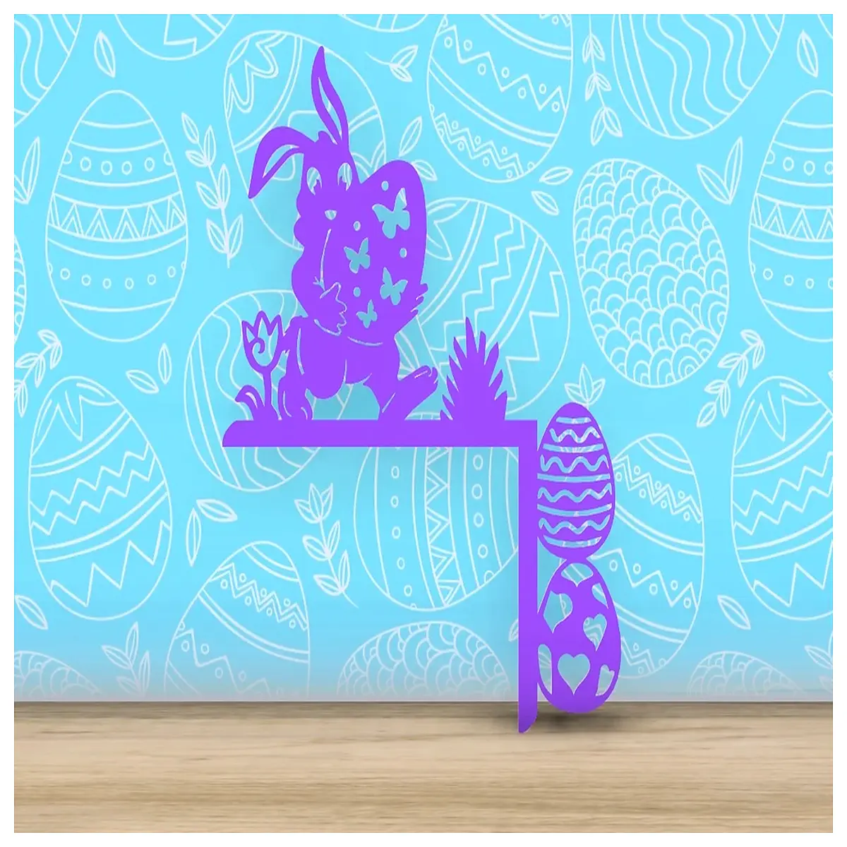 Easter Egg Decor Rabbit Figurine Doorway Decoration Easter Gift Festive Ornament for Easter