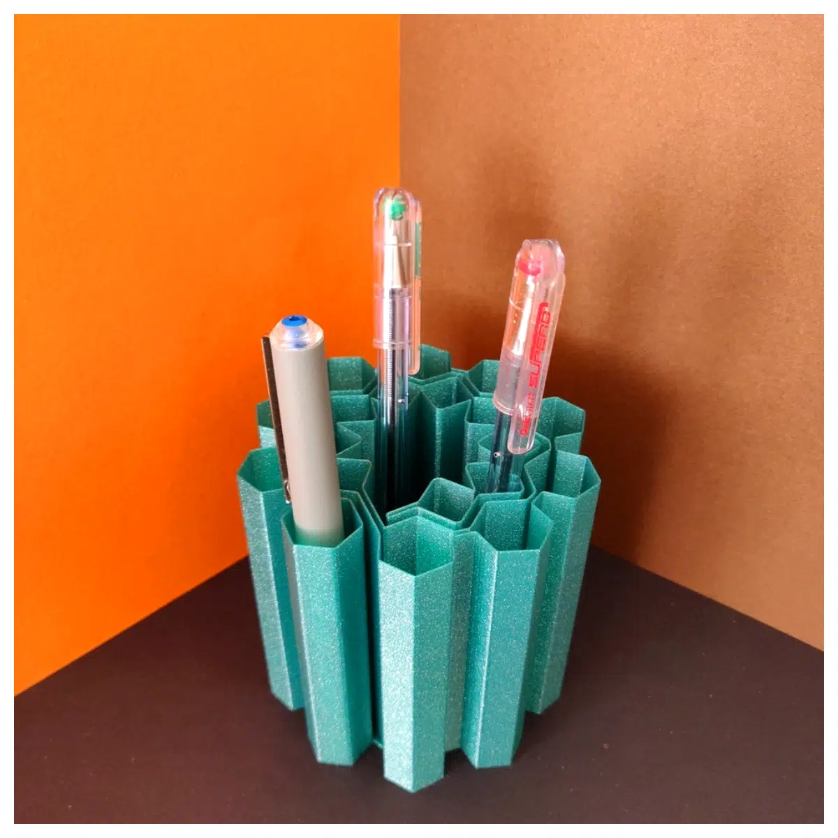 Hexagon Pencil Holder Geometric Shape Desk Organizer Creative Pen Box Student School Accessory Hexagonal Pencil Holder