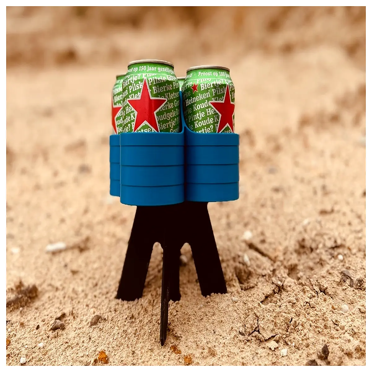 Beach Drink Can Holder Leak Proof Anti Slip Outdoor Camping Travel Support Can Stabilizer Portable Bracket