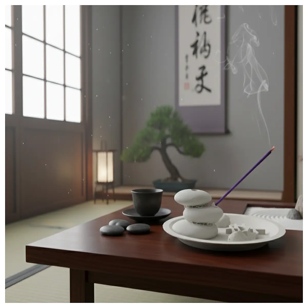 Japanese Zen Incense Burner Zodiac Symbols Prayer Meditation Enhance Home Ambiance Decorative Ornament