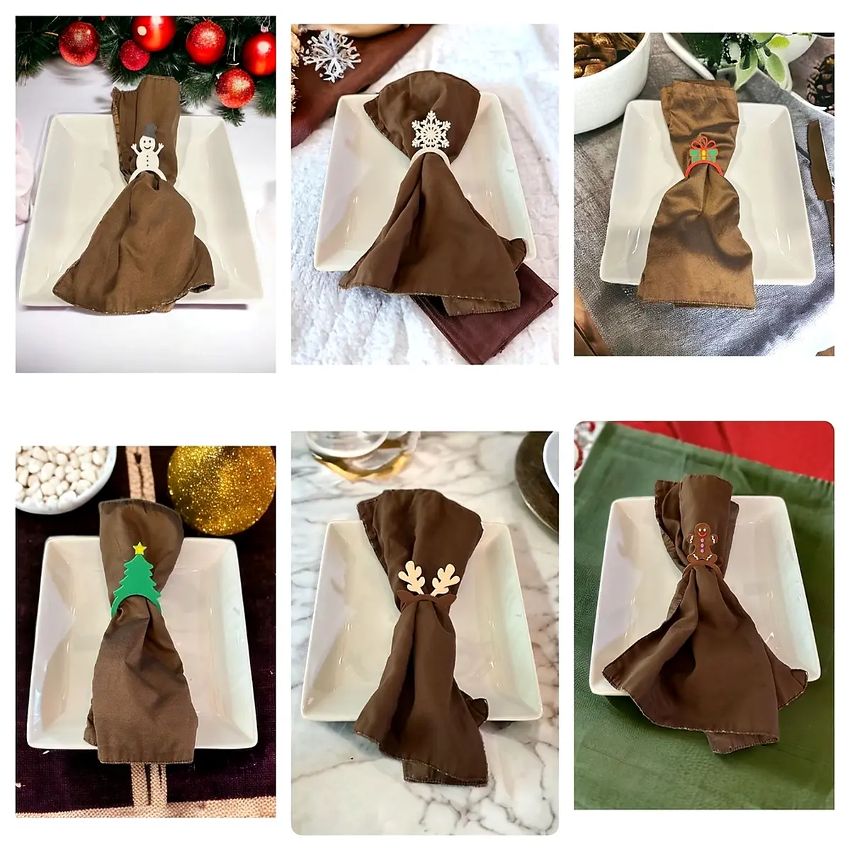 christmas napkin holder festive table decor holiday party supplies