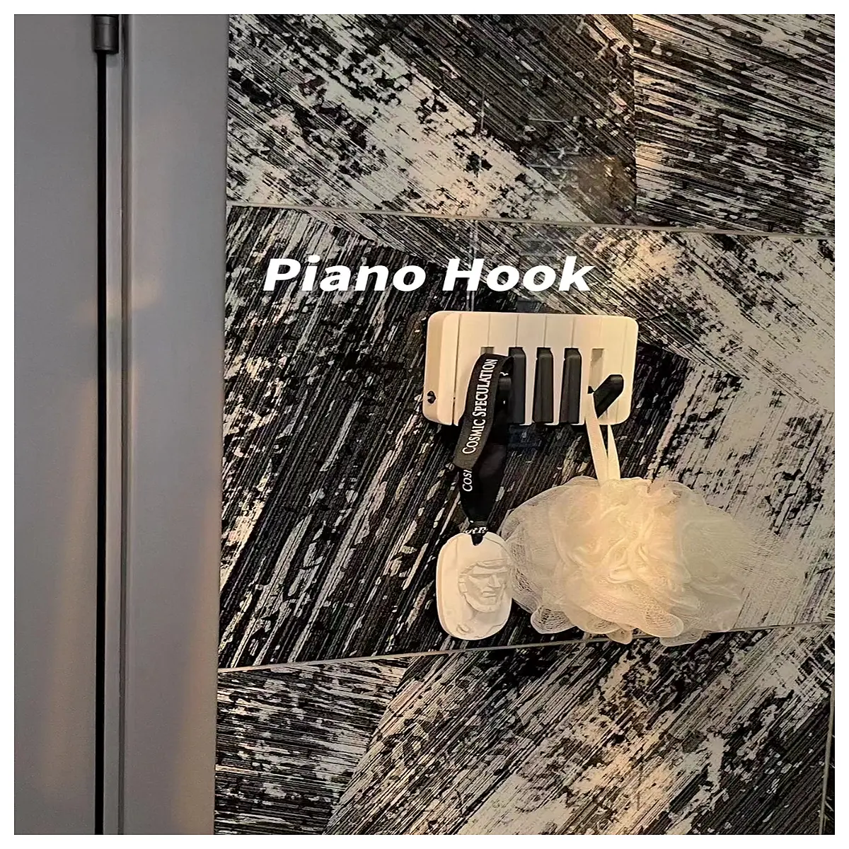 white piano key wall hooks for coat hat jewelry organizer entryway home decor