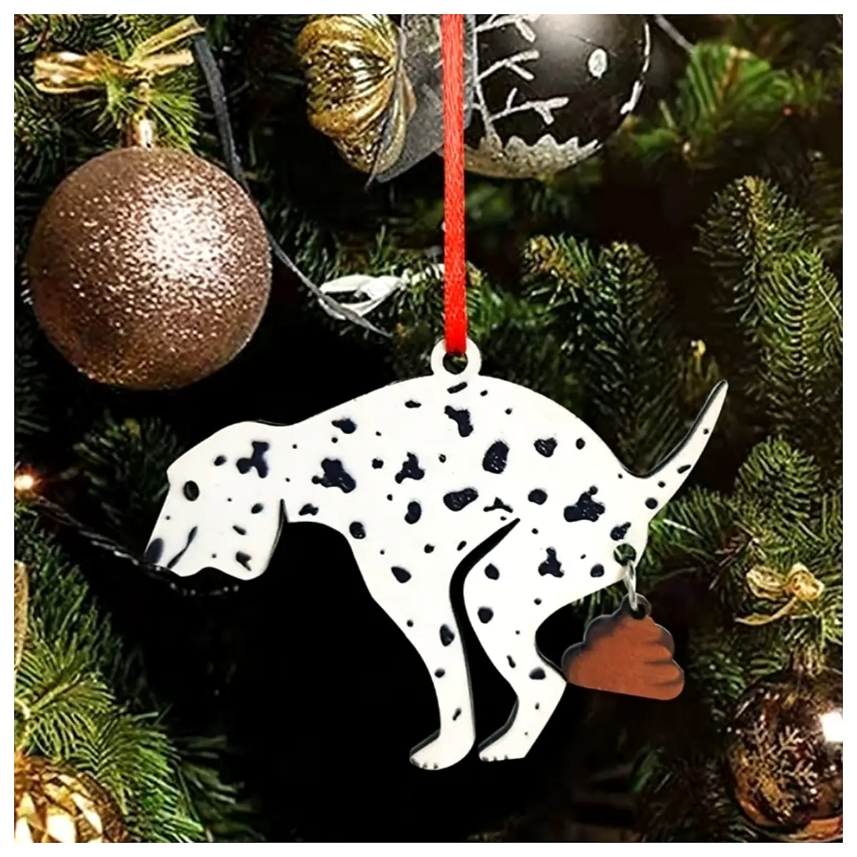 Christmas Dog Poop Decoration 2024 Festive Edition Cute Holiday Gift Pet Ornament New Year Decor