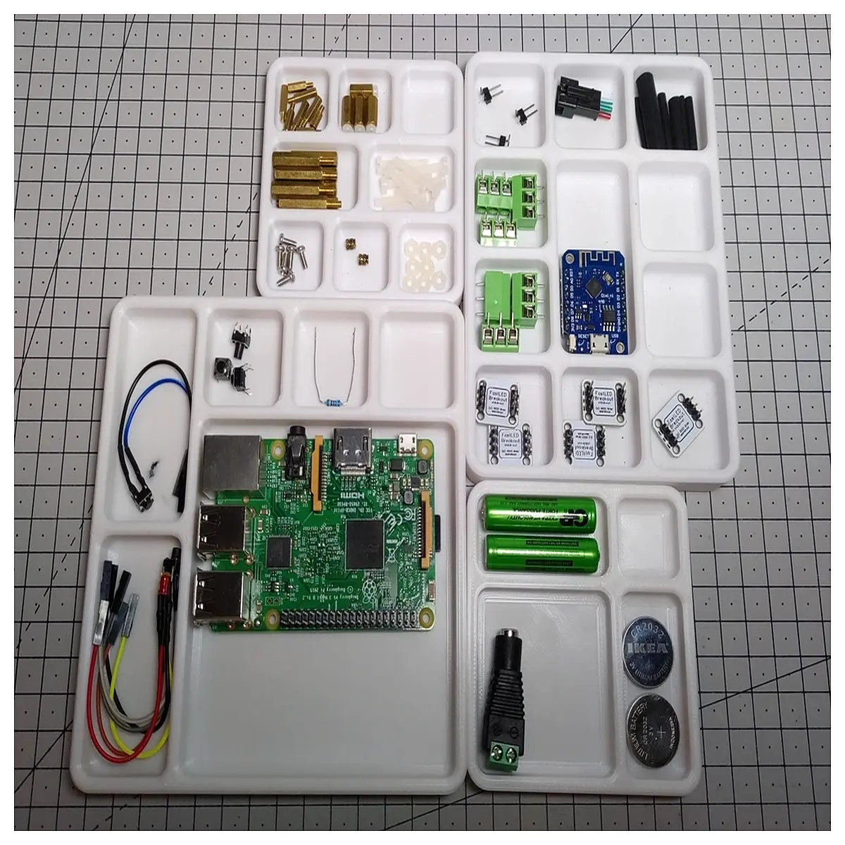 Screw Parts Tray Assembly Organizer Electronic Component Storage Tool Parts Cart Organizer Parts Tray