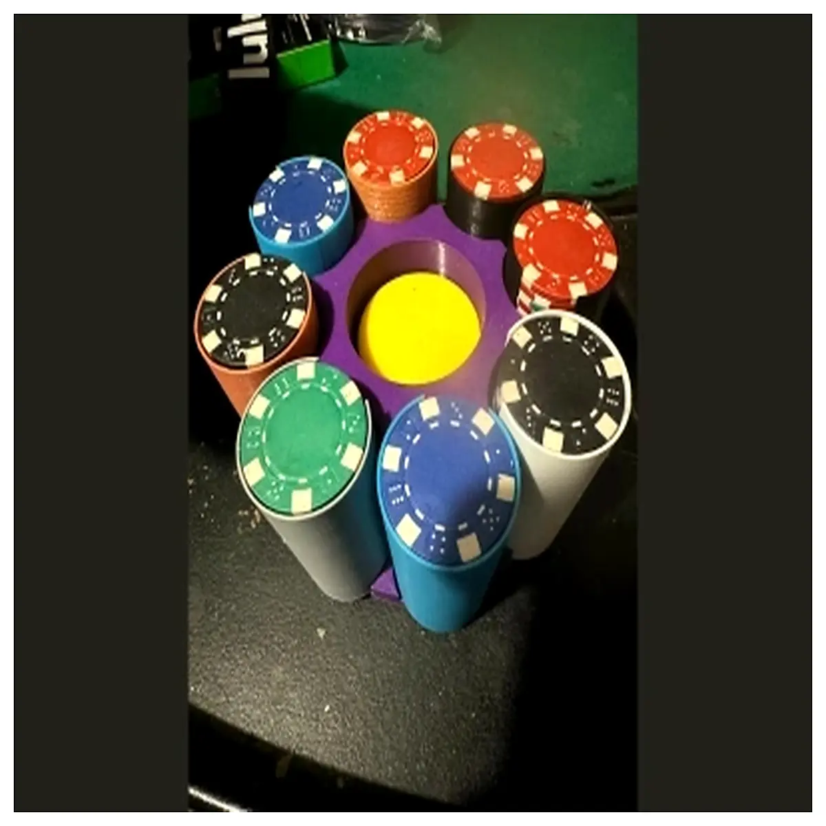 Spinning Poker Chip Holder Poker Accessories Chip Stand Table Game Support Chip Stabilizer Poker Game Supplies