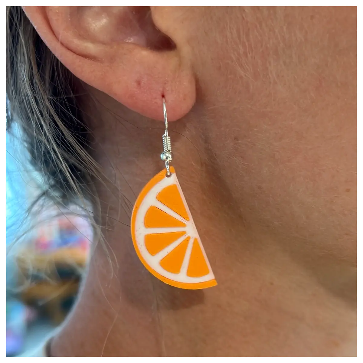 Orange Sour Lemon Earrings Creative Fruit Earring Sweet Refreshing Girl Accessories Design Trendy Earrings