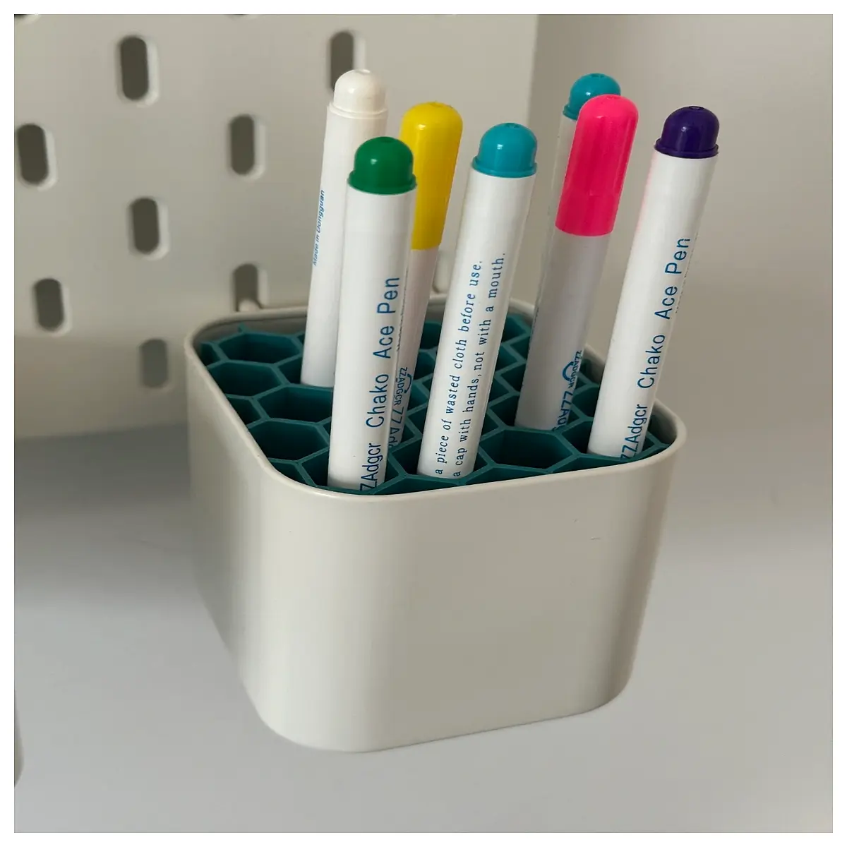 Hexagon Pencil Holder Desk Organizer Stationery Storage Pen Case Accessory for Office School Supplies