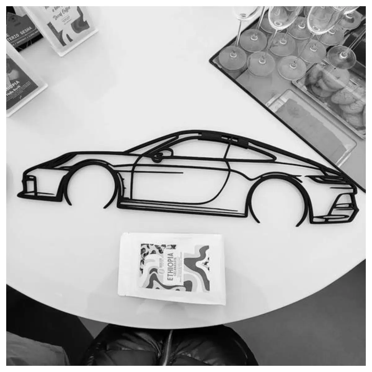 911 Silhouette Wall Art Car Decor Racing Poster Automotive Collection Hanging Wall Decor Living Room Bedroom